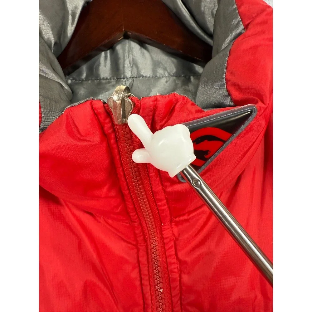 Vtg 90's Ecko Unltd. Function Reversible Red Silver Puffer‎ Jacket Men's XL Down
